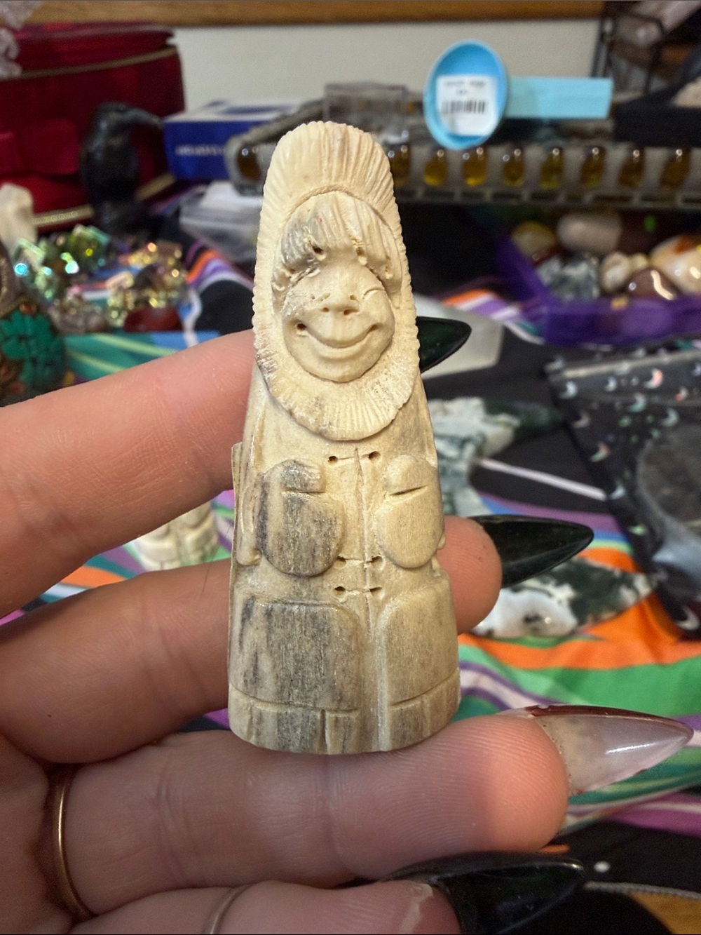 Ivory-Toned Hand-Carved Arctic Figurine - Home Accents